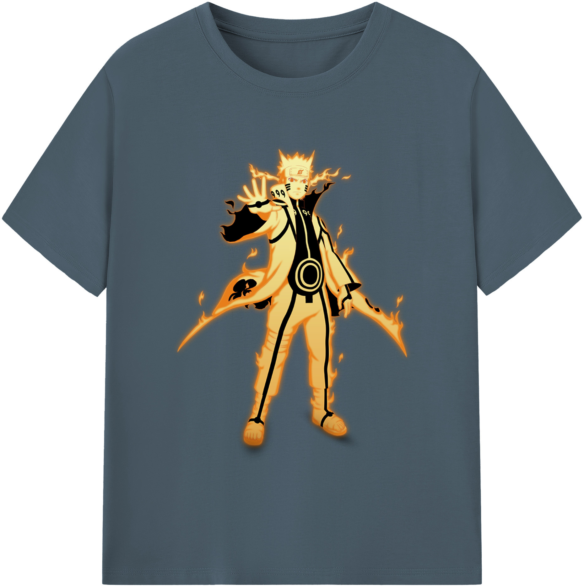 （画像用） NARUTO -ナルト- うずまき ナルト Uzumaki Naruto 綿100％半袖Tシャツ（フロントプリント）